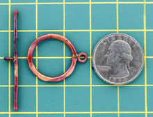 Large Hammered Toggle Clasp