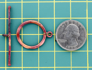 Large Hammered Toggle Clasp