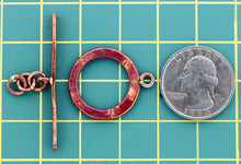 Large Toggle Clasp with Stamped Lines