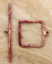 Large Square Hammered Toggle Clasp