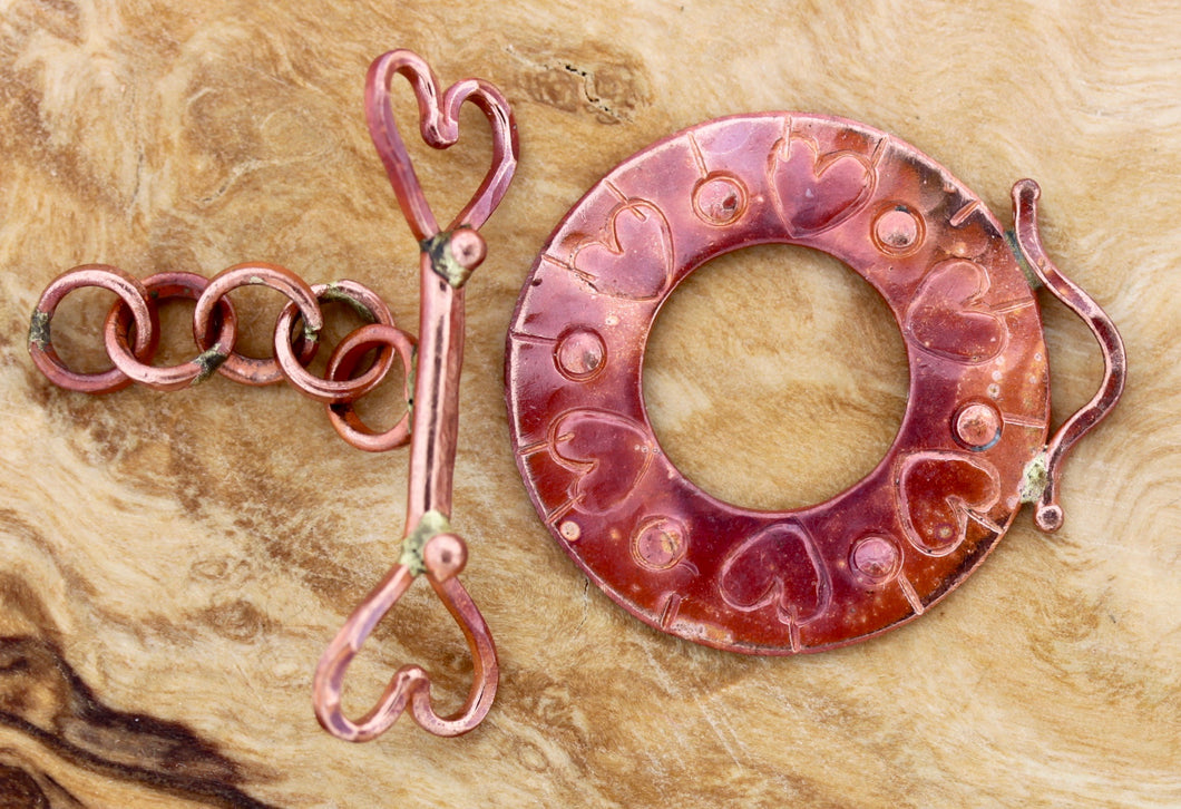 Circle of Hearts Toggle Clasp