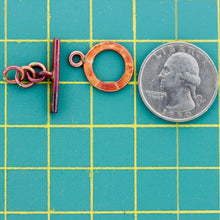 Small Toggle Clasp with Stamped Lines