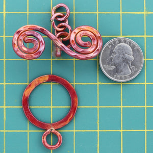 Large Spiral "S" and Ring Toggle