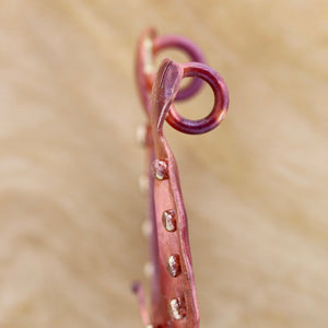 Copper Horseshoe Pendant with Heart