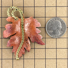 Leaf Pendant with "Golden" Braid