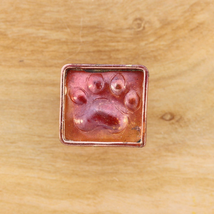 Regaliz 10mm Copper Paw Print Slider